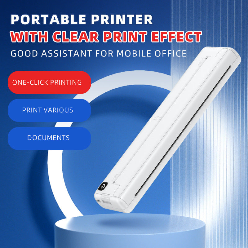 Portable Printers Wireless for Travel, Inkless Thermal Printer, Bluetooth Mobile Compact Printer Support 8.5" X 11" US Letter & A4 Size, Compatible with iPhone Android Laptop for Home Car Office