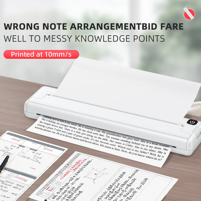 Portable Printers Wireless for Travel, Inkless Thermal Printer, Bluetooth Mobile Compact Printer Support 8.5" X 11" US Letter & A4 Size, Compatible with iPhone Android Laptop for Home Car Office