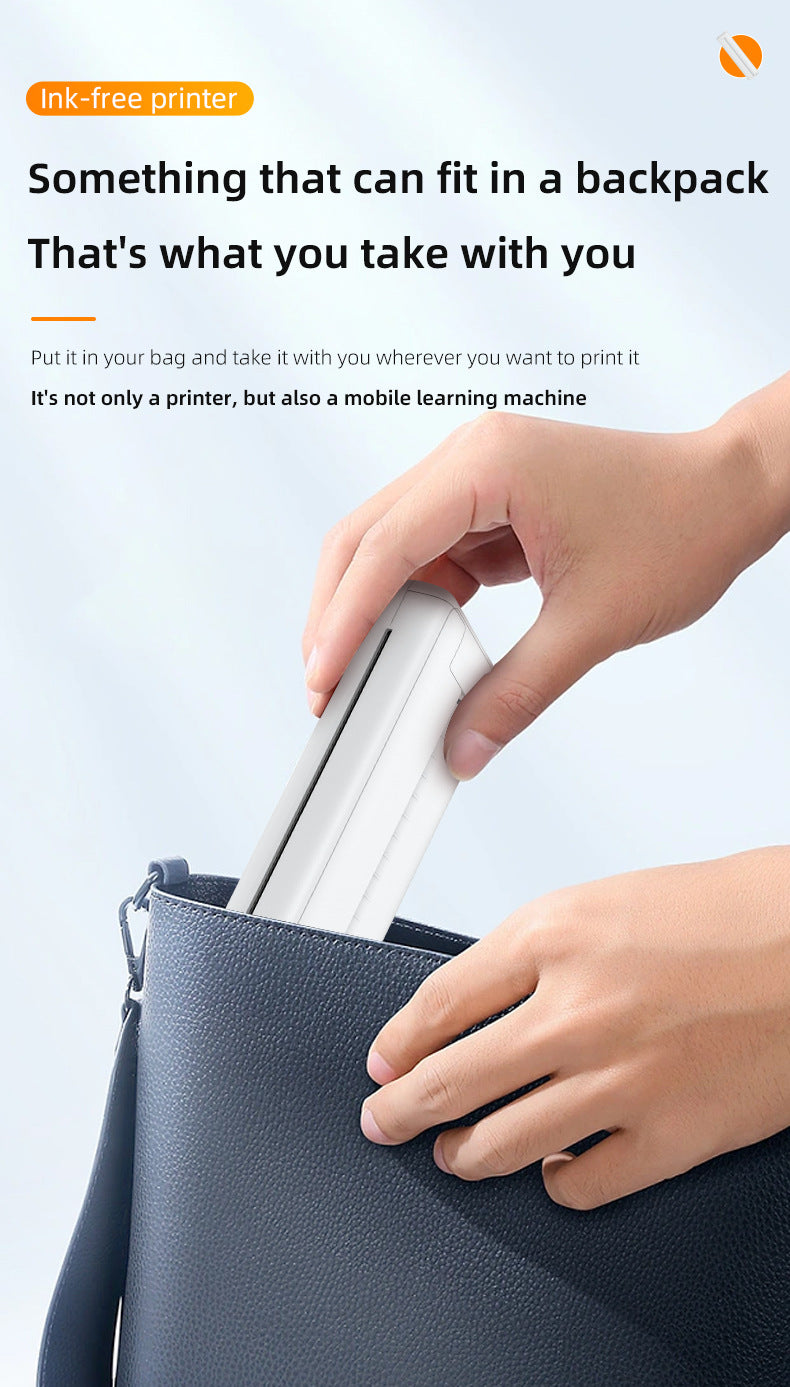 Portable Printers Wireless for Travel, Inkless Thermal Printer, Bluetooth Mobile Compact Printer Support 8.5" X 11" US Letter & A4 Size, Compatible with iPhone Android Laptop for Home Car Office