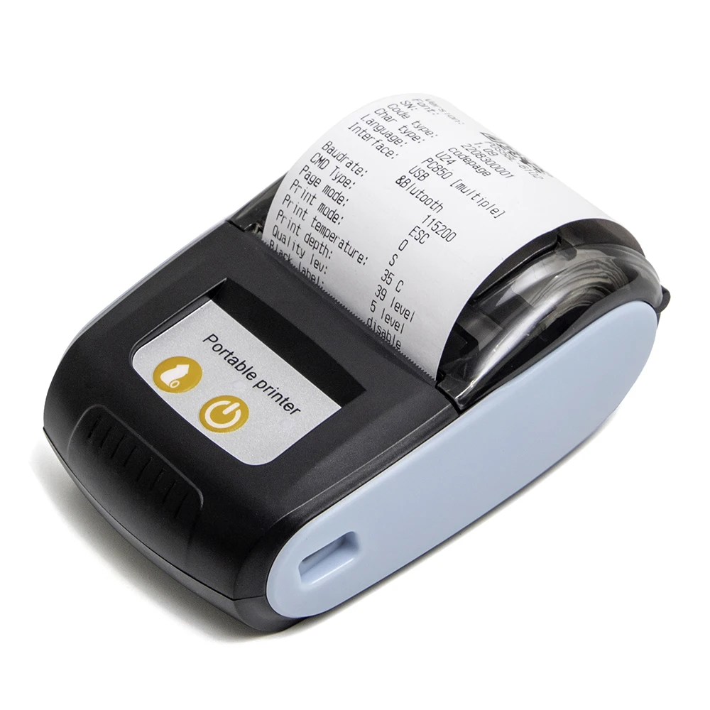Portable Receipt Printer PT-210 BT Thermal Machine Wireless Hand Receipt Printer Without Ink For Android And IOS