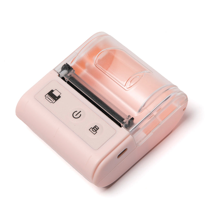 Small Wireless Blue tooth Printer Portable White Thermal Receipt Printer 58mm Mobile Thermal Printer Pocket Inkless