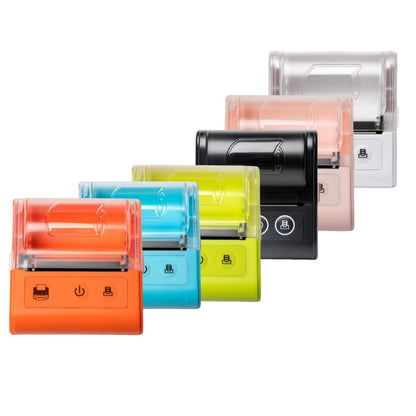 Small Wireless Blue tooth Printer Portable White Thermal Receipt Printer 58mm Mobile Thermal Printer Pocket Inkless
