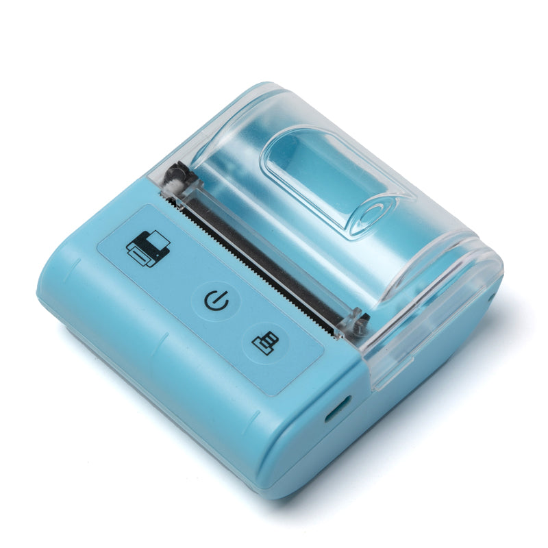 Small Wireless Blue tooth Printer Portable White Thermal Receipt Printer 58mm Mobile Thermal Printer Pocket Inkless