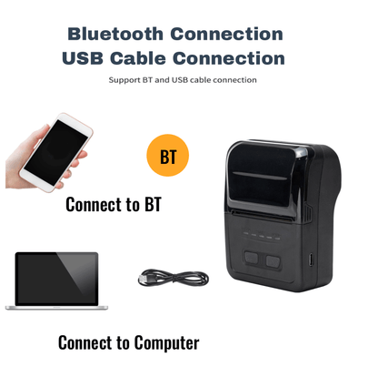 New Model 58mm Thermal Best Seller Wireless 2inch Handheld Barcode Printer For Usb And Bluetooth All-in-one Printers