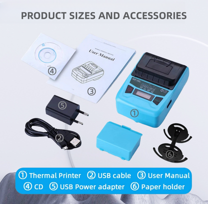 Portable Small Mini Thermal Food BT Mobile Label Printer Machine Stickers Labels For Sticker Supermarket Shelf Label Printer