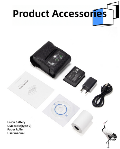 Small Mini Pocket Printer 58mm Receipt Wireless Portable Photo Thermal Printer BT For Mobile Phone