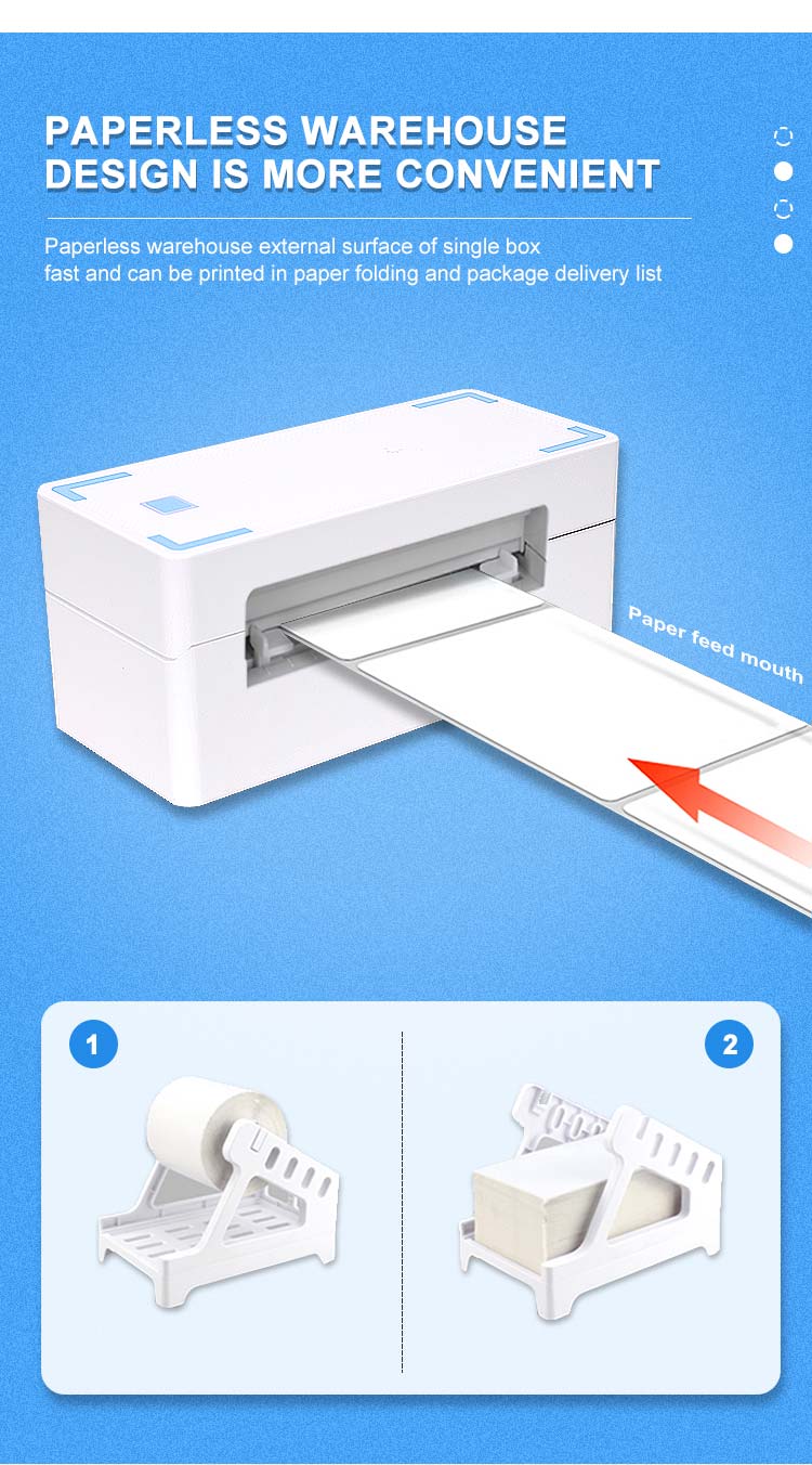 Bluetooth Thermal Shipping Label Printer, Wireless 4x6 Shipping Label Printer for Shipping Packages, Support Android, iPhone and Windows Mac, Widely Used for Amazon, Ebay, Shopify