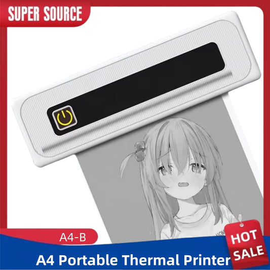 Portable Thermal Printer for Travel Mobile Inkless Printers, Wireless Small Printer for Home Use, Office, Vehicles, Bluetooth Printers Supports 8.5" x 11" US Letter & A4