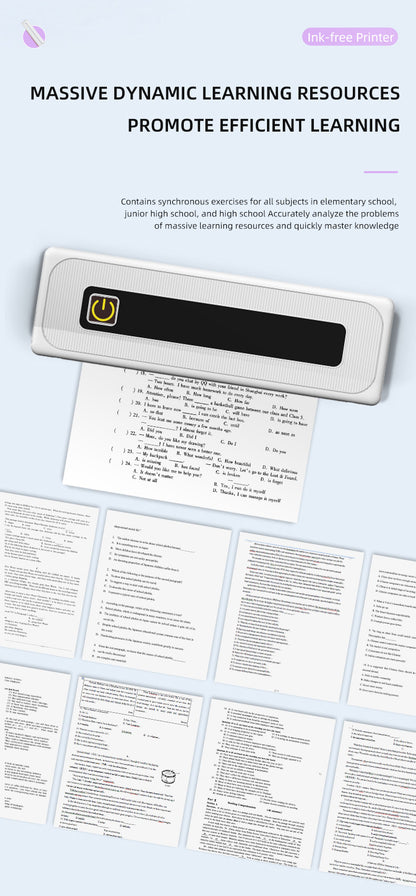Portable Thermal Printer for Travel Mobile Inkless Printers, Wireless Small Printer for Home Use, Office, Vehicles, Bluetooth Printers Supports 8.5" x 11" US Letter & A4