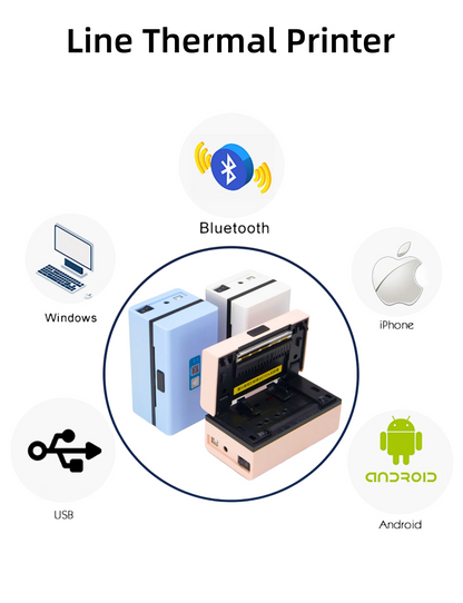 High Speed Thermal Sticker Label Printer Blue tooth Machine Portable Waybill Thermal Shipping Label Printer