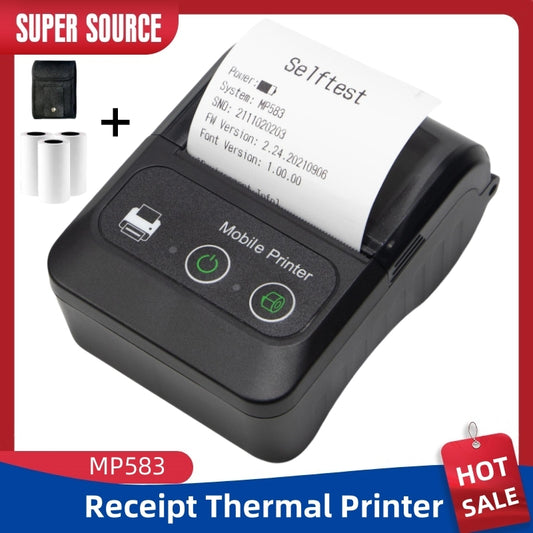 Small Mini Pocket Printer 58mm Receipt Wireless Portable Photo Thermal Printer BT For Mobile Phone