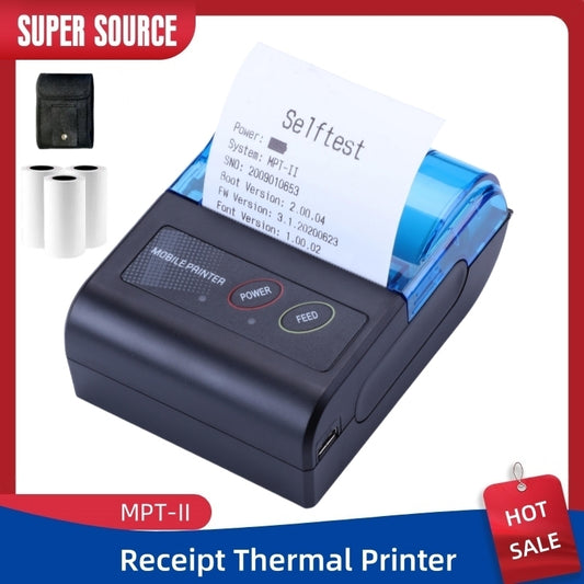 New Portable Blue tooth Android Pos Slip Thermal Mini Printer Car Parking Pos System With Ticket Gas Station Receipt Printer
