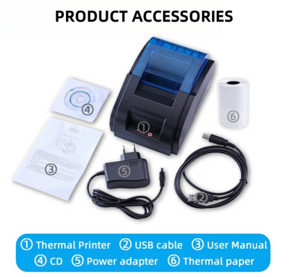 58mm Desktop BT Thermal Receipt Printer Pos Printer For Shipping Supermarket