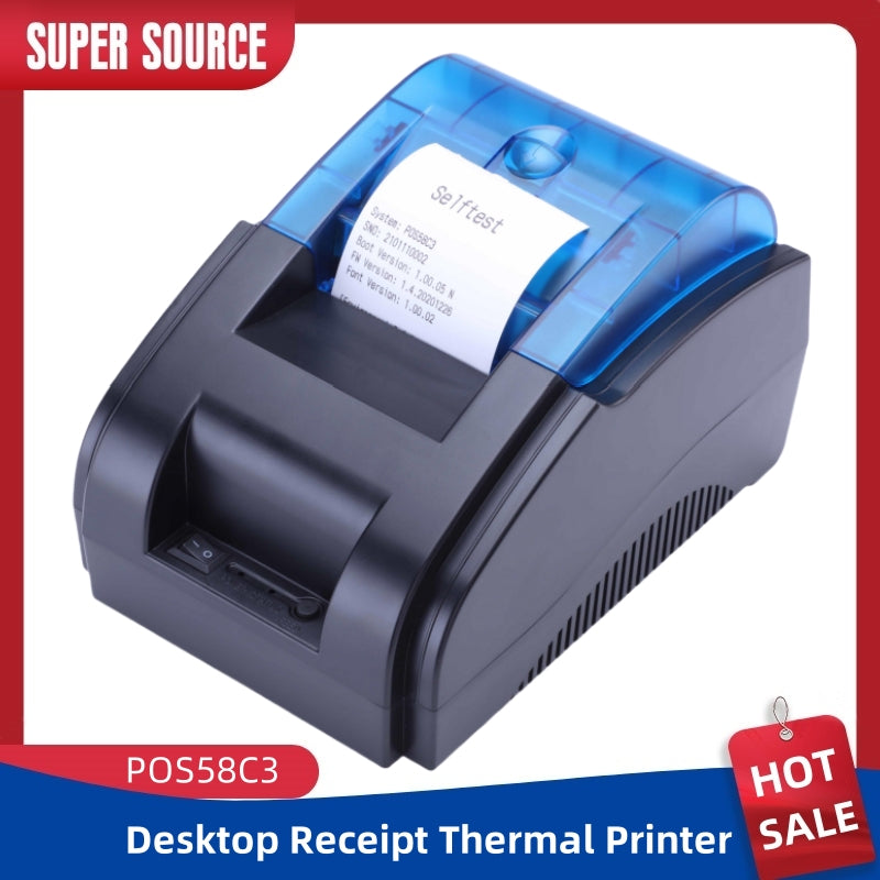 Thermal Printer Android & IOS Pos Slip Smart Machine Desktop BT Thermal Printer 58mm Pos Receipts Printers Invoice