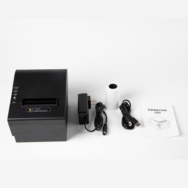 POS Printer, 80mm Thermal Receipt Printer, Restaurant Kitchen Printer with Auto Cutter, USB Interface