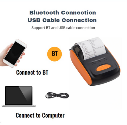 Mini Mobile Thermal Receipt Printer 58mm Thermal Pos Machine Pocket Printer For Mobile Phone