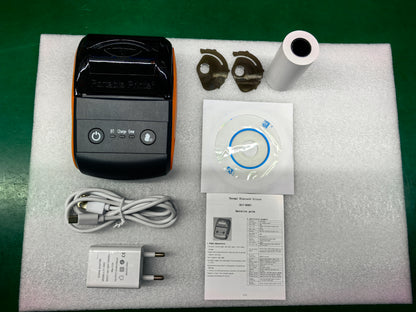 Bluetooth Thermal Receipt Printer, 58mm Thermal Shipping Label Printer, Portable Cordless Label Maker Machine for Office Retail Store Restaurant