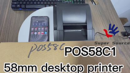 58mm Desktop BT Thermal Receipt Printer Pos Printer For Shipping Supermarket